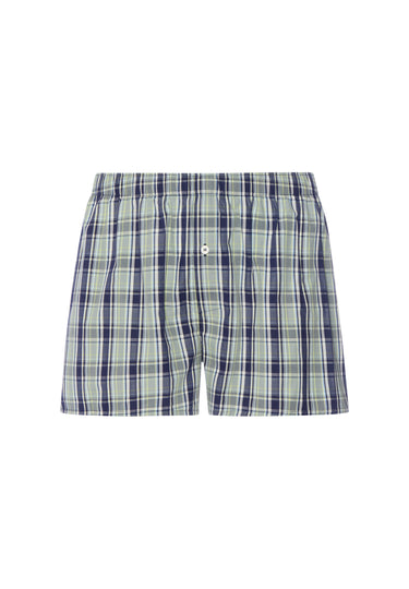 Fancy Woven Cotton Boxer | Green Check 73007-2873